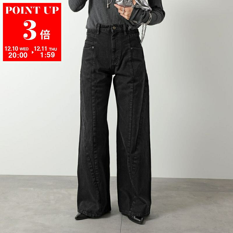 楽天インポートセレクトmuseeMAISON MARGIELA メゾンマルジェラ ジーンズ S51LA0133 S30743 レディース スプライスト デニムパンツ ジーパン Gパン ワイド 973 S51LA0133S30743973