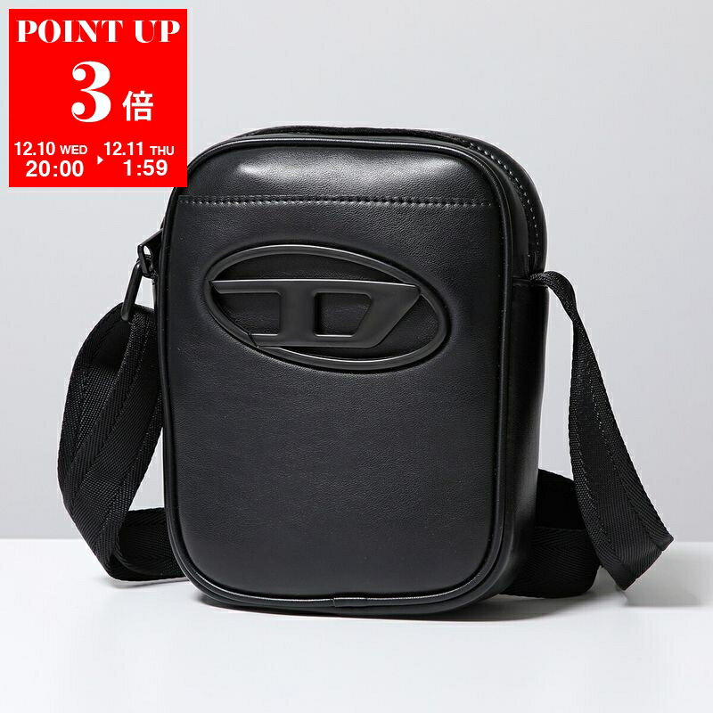 DIESEL ディーゼル ショルダーバッグ Holi D Crossbody X10260 P5925 メンズ レディース オーバルD フェイクレザー 鞄 T8013 BLACK