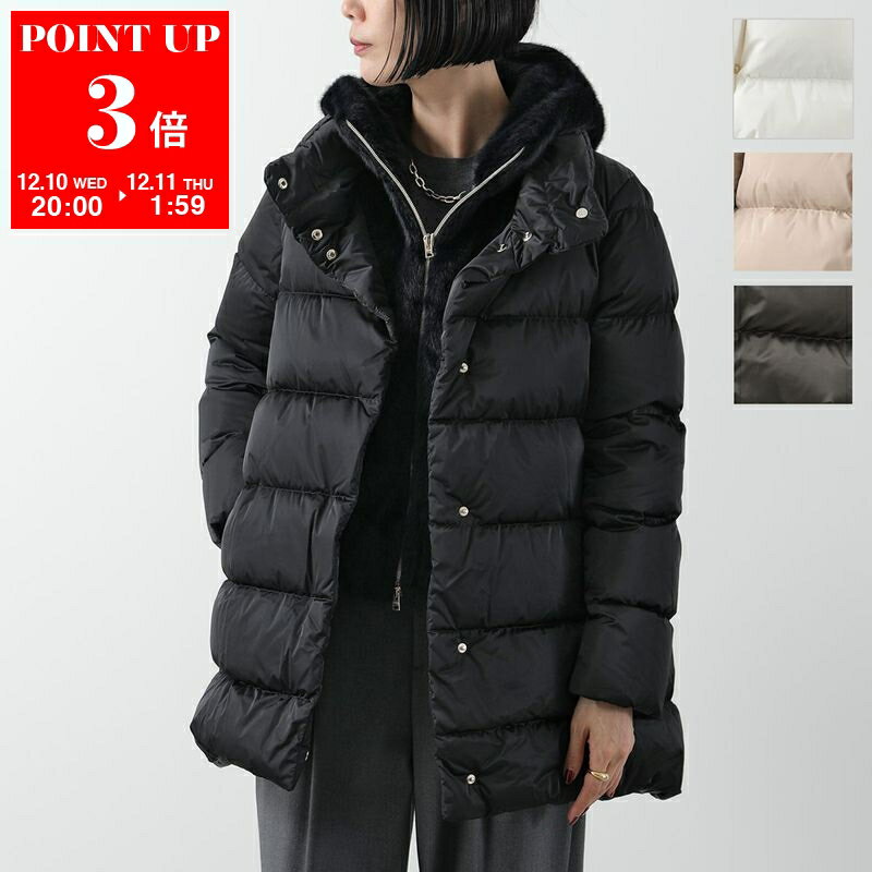 HERNO ヘルノ ダウンジャケット PI001934D 12170Z レディース ダウンコート フェイクファー フード付き カラー4色 PI001934D12170Z9300のサムネイル