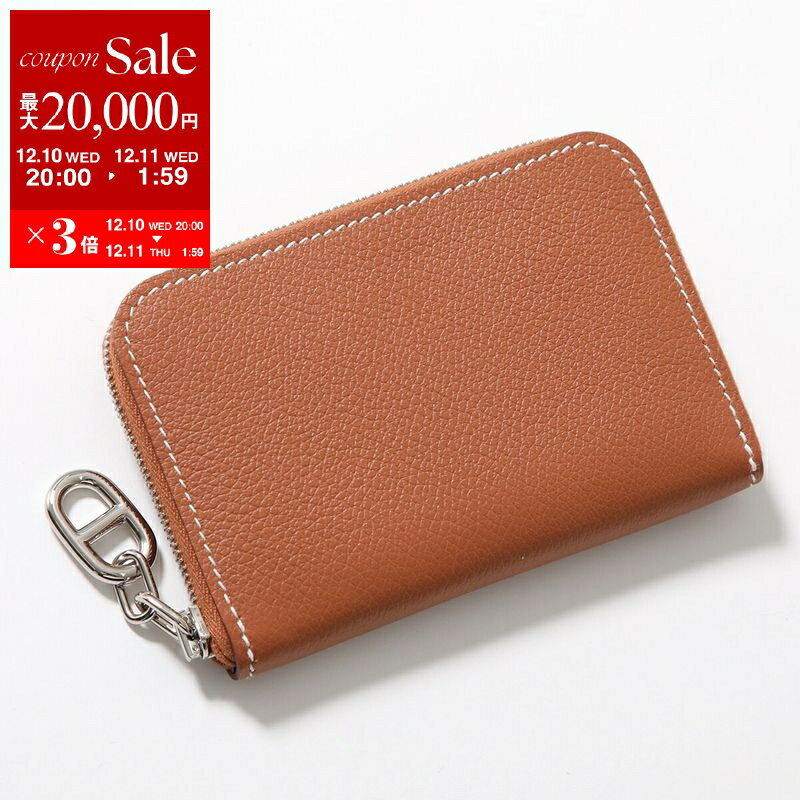 【最大2万円OFFクーポン対象・12/11-1時59分迄】HERMES エルメス コインケース ジップアンゴー コンパクト Zipengo compact シェーヌダンクル Chaine dAncre 084208CC 084208CK レディース エバーカラー レザー ミニ財布 B刻印 カラー2色【dc_kikaku】