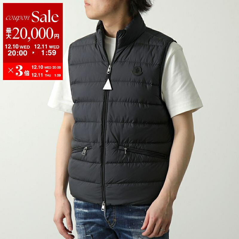 【最大2万円OFFクーポン対象・12/10-0時～】MONCLER モンクレール ダウンベスト LECHTAL レヒタール 1A00144 549SK メンズ アイコンパッチ レザーロゴパッチ スリムフィット 999【dc_kikaku】