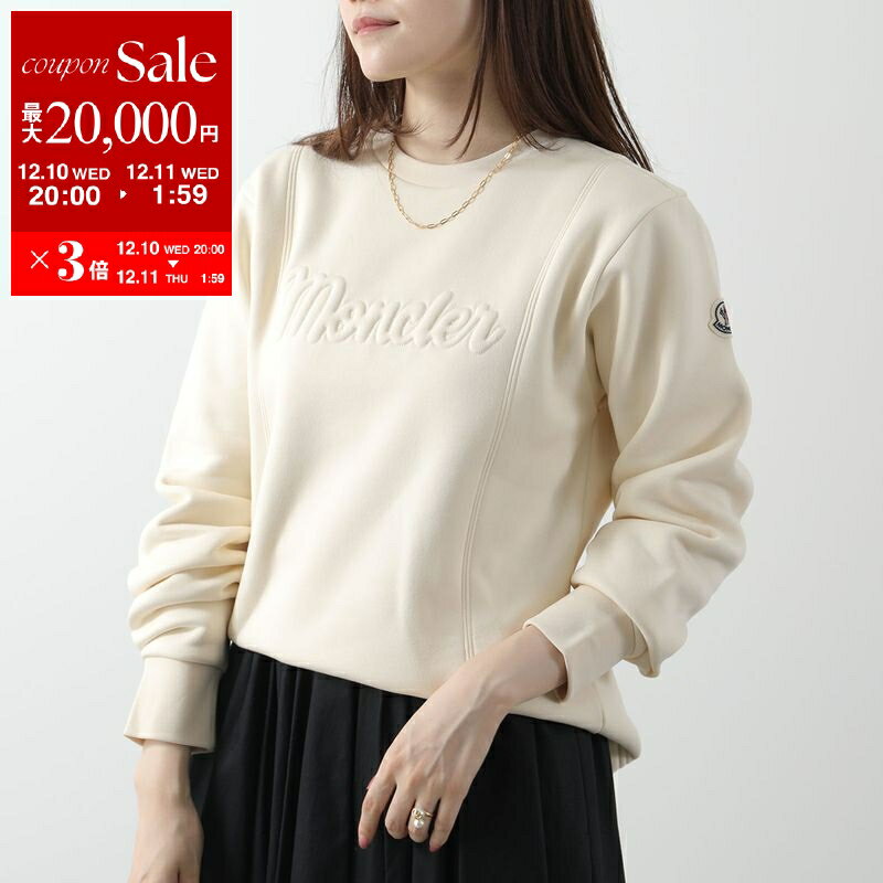 【最大2万円OFFクーポン対象・12/10-0時～】MONCLER モンクレール トレーナー FELPA 8G00025 899RB レディース ロゴ スウェット 裏起毛 長袖 クルーネック 038 【dc_kikaku】