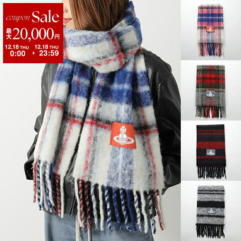 楽天市場】マフラー ヴィヴィアンウエストウッド チェック パープルの通販