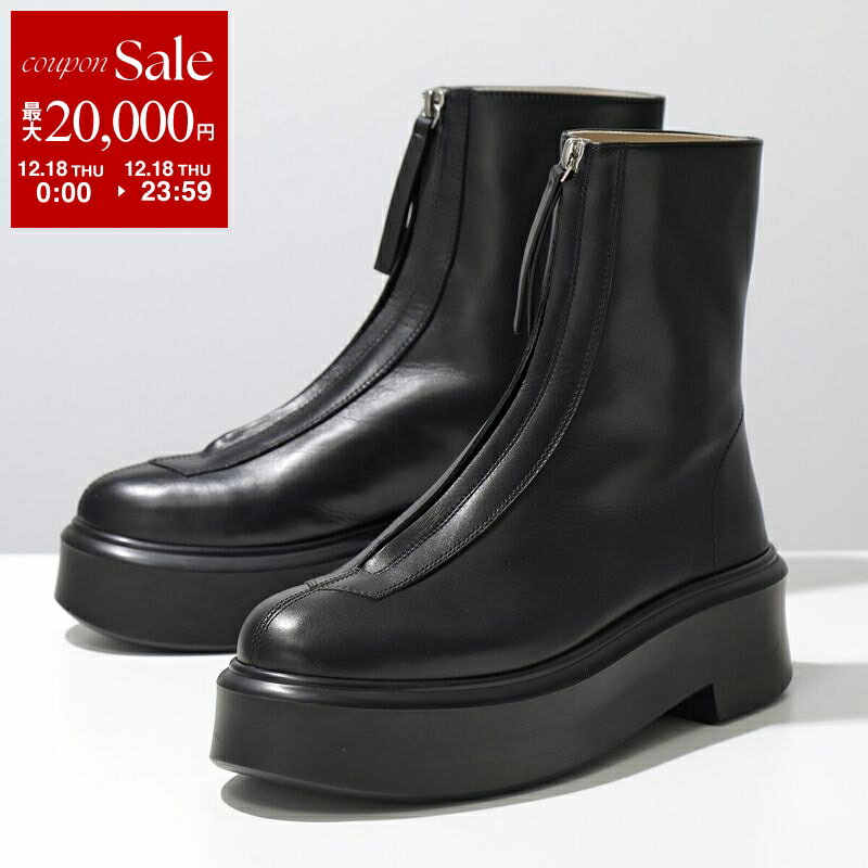 THE ROW ブラックレザーブーツ 37 週末限定セール中 Zipped Boot I レザー ブラック – The Row