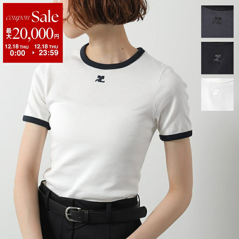 新品未使用 正規品 クレージュ ロゴ 半袖 ニット トップス　S twice着用 Courreges - 最終値下げTWICE サナ着用 Courreges(クレージュ） ロゴ