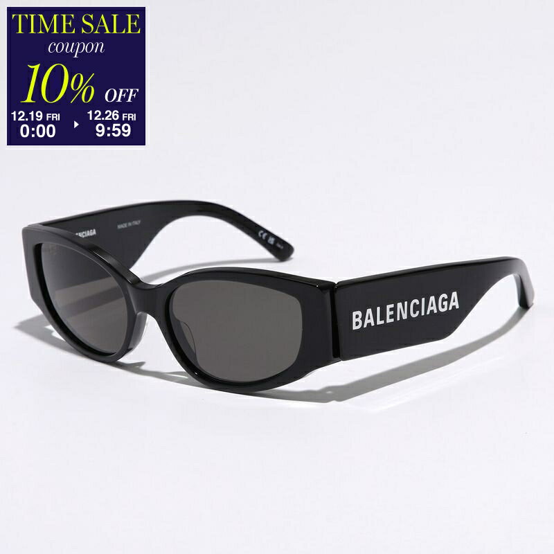 【10％OFFクーポン対象・12/26-9時59分迄】BALENCIAGA バレンシアガ サングラス BB0258S レディース キャットアイ型 フォックス型 セルフレーム フルリム ロゴ アイウェア 001【cp_ten】(4.0)