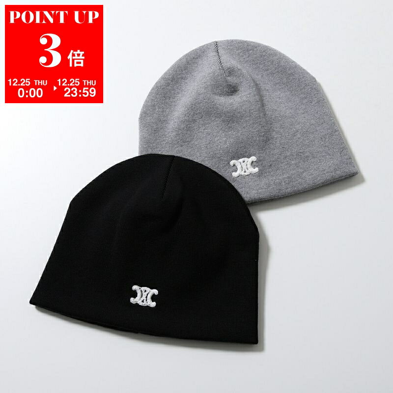 CELINE セリーヌ ニット帽 AA0B60J71.08GC AA0B60J71.38NO レディース トリオンフ ビーニー ニットキャップ ウール 帽子 カラー2色