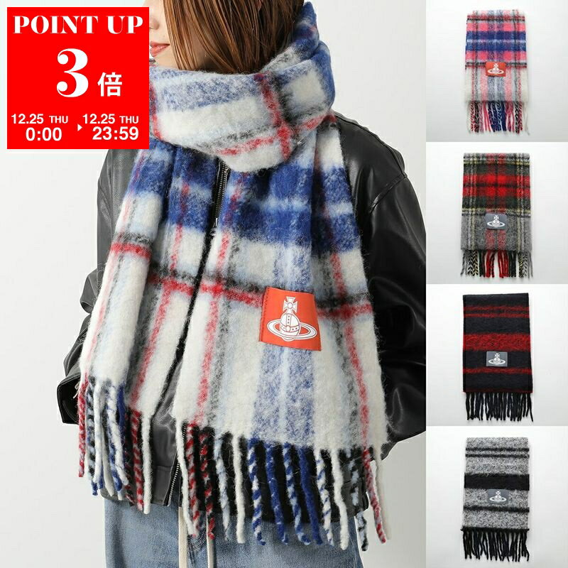 ヴィヴィアンウエストウッド　チェック柄マフラー　ビッグオーヴ　日本製　ウール 楽天市場】チェック（ブランドヴィヴィアン・ウエストウッド