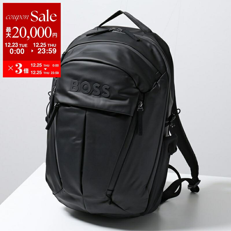 【最大2万円OFFクーポン対象・12/23～25限定】HUGO BOSS ヒューゴボス バックパック Stormy_N. Backpack 50548067 メンズ リュック ポリエステル エコレザー デイパック ロゴ 鞄 001【dc_kikaku】