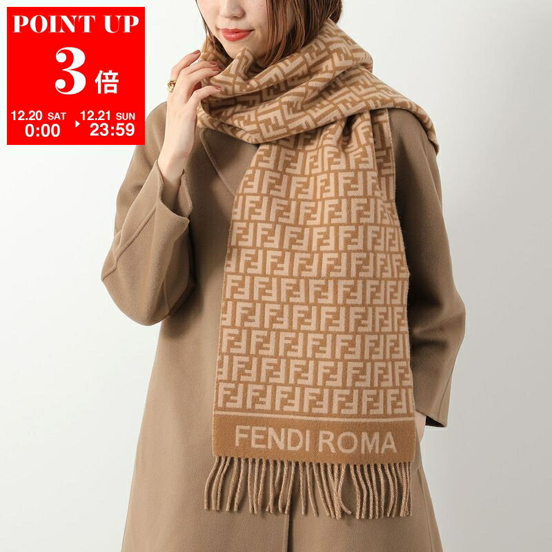 楽天市場】fendi フェンディ ズッカ柄 フリンジ マフラーの通販