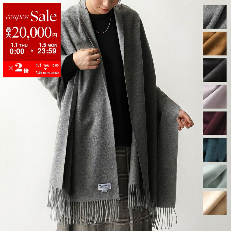楽天市場】ジョンストンズ カシミア ストール 大判 グレーの通販