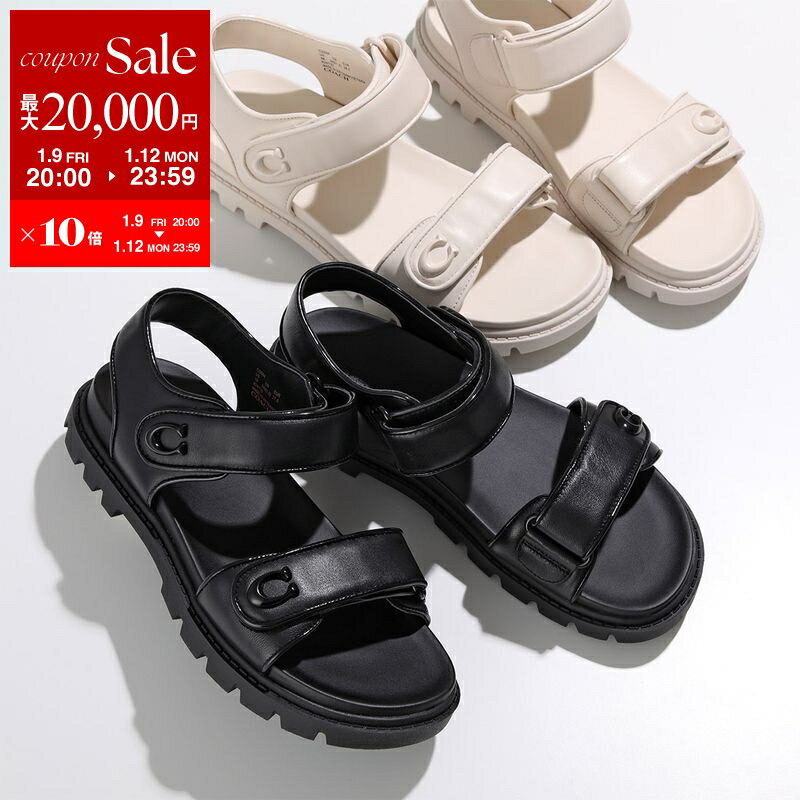 【最大2万円OFFクーポン対象・1/12-23時59迄】COACH コーチ サンダル BRYNN LTH SANDAL CS094 レディース ブリン ストラップサンダル フラット レザー シューズ 靴 カラー2色【po_jyuuu】