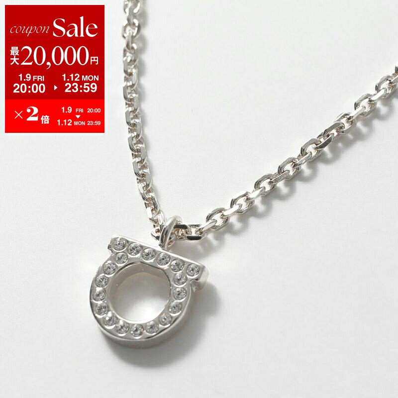 【最大2万円OFFクーポン対象・1/9-20時～】FERRAGAMO フェラガモ ネックレス 76 0131 レディース アイコン モチーフ クリスタル ペンダント 002/CRYST-PLDL