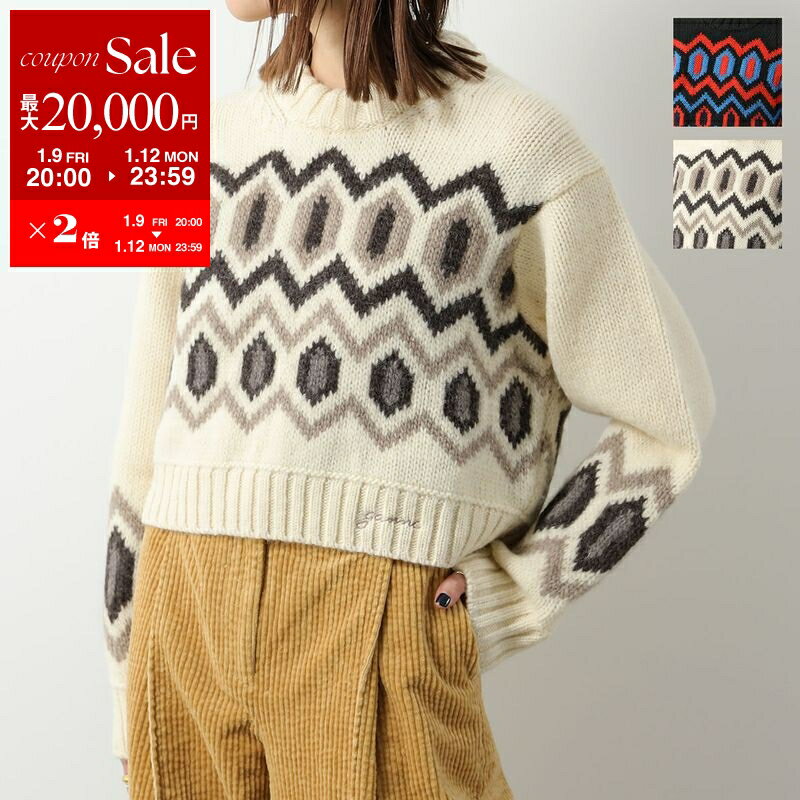 GANNI レディース　ニットセーター GANNI（ガニー） ニット セーター GANNI Brushed Alpaca O-Neck