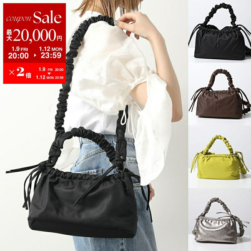 【最大2万円OFFクーポン対象・1/12-23時59迄】HVISK ヴィスク ハンドバッグ ARCADIA TWILL SHINY アルカディア レディース ショルダーバッグ ナイロン ギャザー 2wayバッグ 鞄 カラー4色