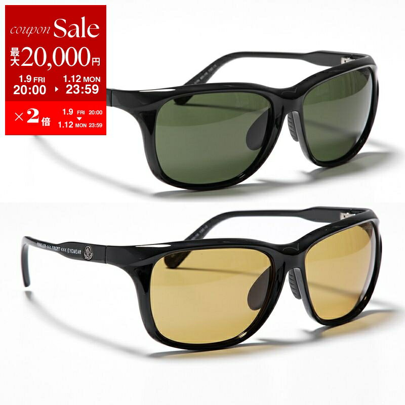 極美品✨ケース有❗️MONCLER モンクレール サングラス 黒 MONCLER ML0068-K 01X (56)｜MONCLER（モンクレール）サングラス