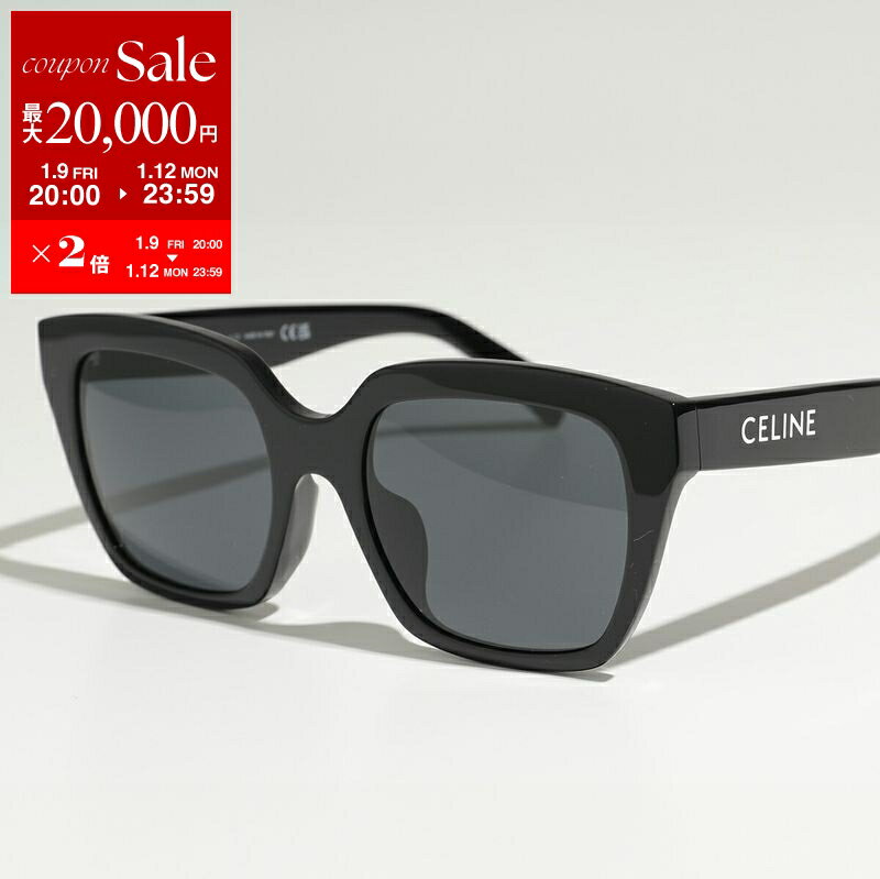 【最大2万円OFFクーポン対象・1/9-20時～】CELINE セリーヌ サングラス MONOCHROMES 03 モノクローム CL40198F 4S198CPLB レディース ウェリントン型 メガネ 眼鏡 ロゴ セルフレーム アイウェア 01A