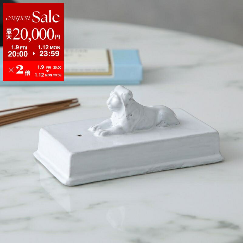 【最大2万円OFFクーポン対象・1/9-20時～】Astier de Villatte アスティエ・ド・ヴィラット インセンスホルダー Lion on Slab Incense Holder ENCLIO3 ライオン お香立て 陶器 【返品交換不可】