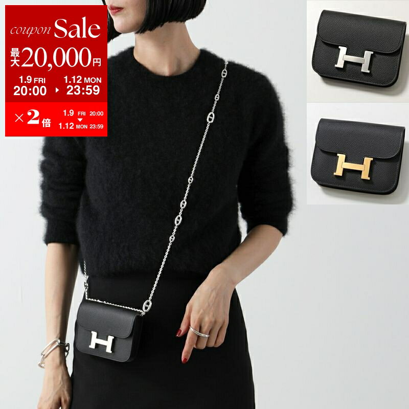 【最大2万円OFFクーポン対象・1/9-20時～】HERMES エルメス ウォレット コンスタンス スリム Constance Slim エプソン H082060CK H082060CC レディース レザー コインケース付き ウェストポーチ ミニ財布 カラー2色