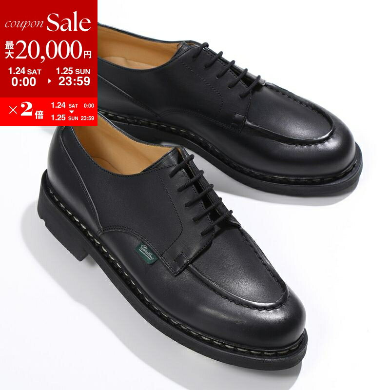 【最大2万円OFFクーポン対象・1/24～25限定】Paraboot パラブーツ レザーシューズ 710709 CHAMBORD シャンボード メンズ Uチップ ノルヴェイジャン製法 TEX SOLE 靴 NOIR