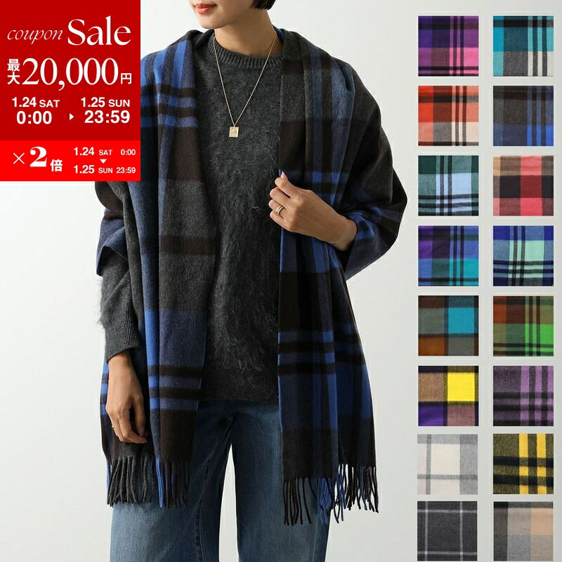 【最大2万円OFFクーポン対象・1/24～25限定】Joshua Ellis ジョシュアエリス マフラー レディース Ripple Cashmere Scarf カシミヤ 大判 ストール チェック 柄 ショール CPG カラー20色