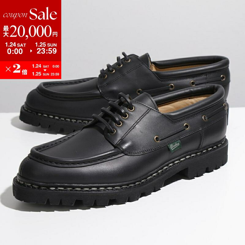 【最大2万円OFFクーポン対象・1/24～25限定】Paraboot パラブーツ モカシンシューズ CHIMEY シメイ 200817 メンズ レースアップ レザー 靴 NOIR