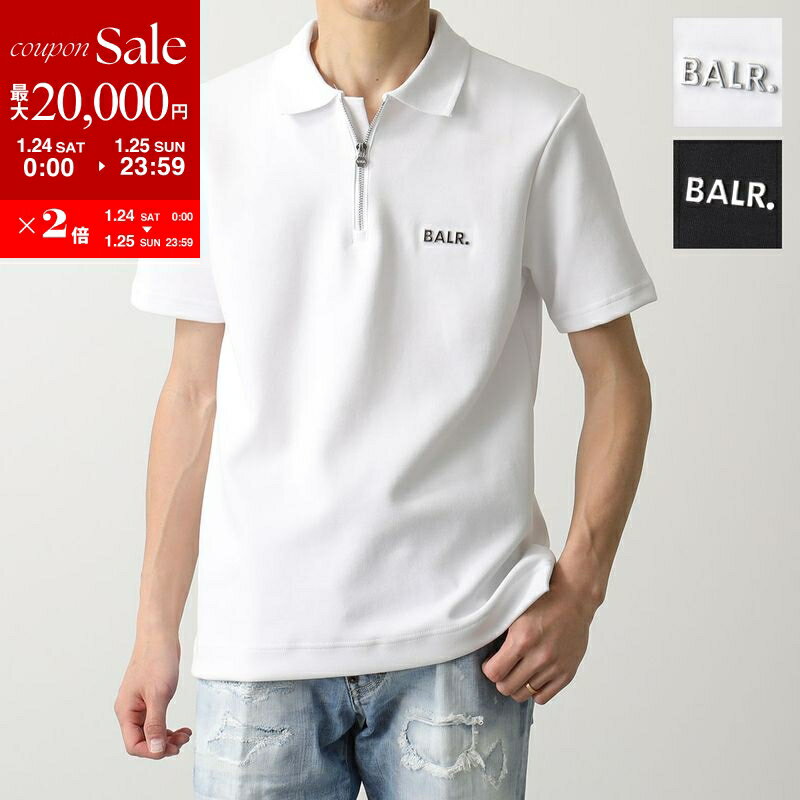【最大2万円OFFクーポン対象・1/24～25限定】BALR. ボーラー ポロシャツ Q-Series Regular Fit Polo Shirt B1122.1033 メンズ 半袖 コットンブレンド メタルロゴ カラー2色