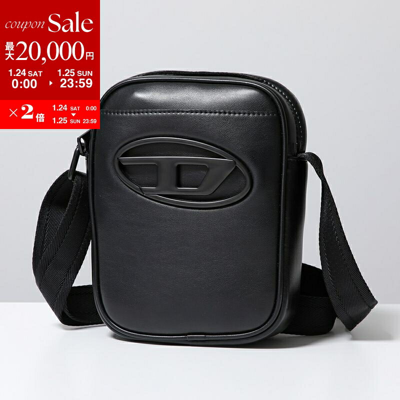 DIESEL ディーゼル ショルダーバッグ Dロゴ フェイクレザー ブラック DIESEL (ディーゼル) オーバルD ロゴ フェイクレザー カメラバッグ