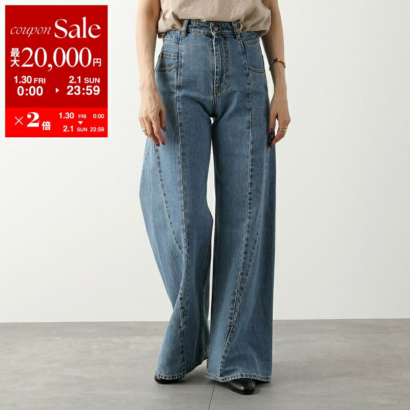 【最大2万円OFFクーポン対象・1/30～2/1限定】MAISON MARGIELA メゾンマルジェラ ワイドデニム S51LA0128 S30617 レディース ジーンズ デニムパンツ コットン ジーパン ストーンウォッシュ加工 966