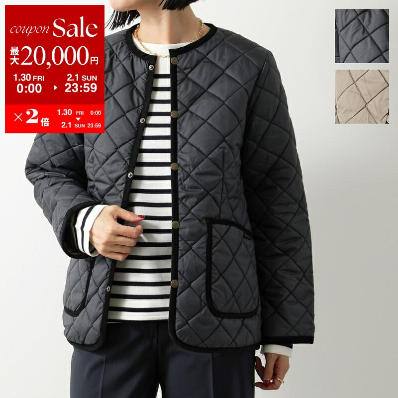 【最大2万円OFFクーポン対象・1/30～2/1限定】LAVENHAM ラベンハム 中綿ジャケット CONTRAST CORNARD JACKET クルーネック LV6186 レディース キルティング ノーカラー 撥水 カラー2色