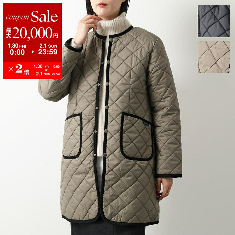 【最大2万円OFFクーポン対象・1/30～2/1限定】LAVENHAM ラベンハム 中綿コート CONTRAST CORNARD COAT LV6114 レディース キルティング ノーカラー 撥水 カラー2色