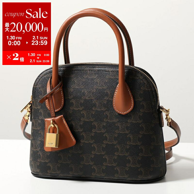 【最大2万円OFFクーポン対象・1/30～2/1限定】CELINE セリーヌ ハンドバッグ Teen Honorine ティーン オノリン 120682DNK.04LU レディース トリオンフキャンバス ショルダーバッグ 鞄 Tan