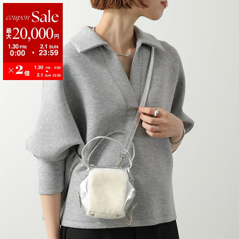 【最大2万円OFFクーポン対象・1/30～2/1限定】MARCO MASI マルコマージ ショルダーバッグ MINI-MON-VIT レディース ハンドバッグ ミニバッグ メタリック ポシェット クロスボディ ボア 鞄 SILVER