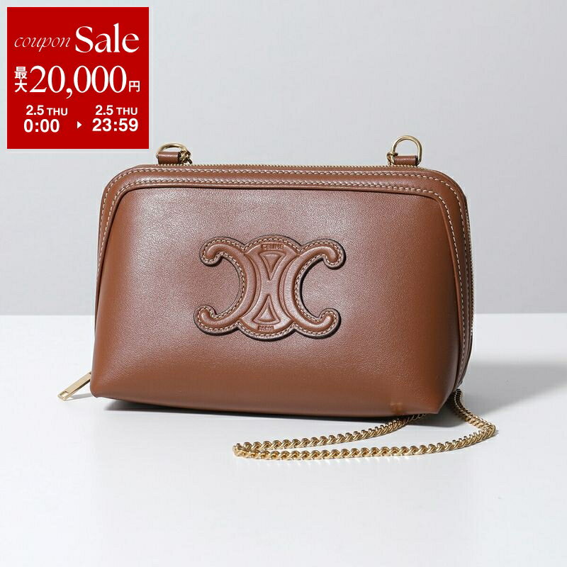 【最大2万円OFFクーポン対象・2/5限定】CELINE セリーヌ ショルダーバッグ CUIR キュイル 10E383DR8.04LU レディース レザー トリオンフ クロスボディ 鞄 TAN【dc_kikaku】