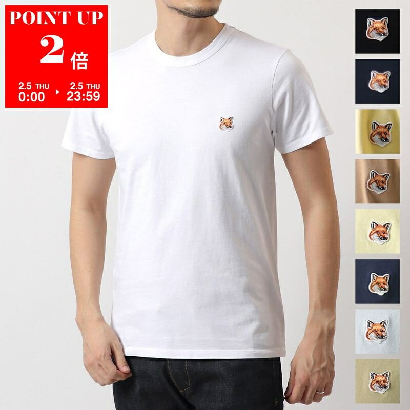 MAISON KITSUNE ���]���L�c�l T�V���c LM00104KJ0008 �����Y ���� �J�b�g�\�[ �N���[�l�b�N �ێ� �J���[9�F