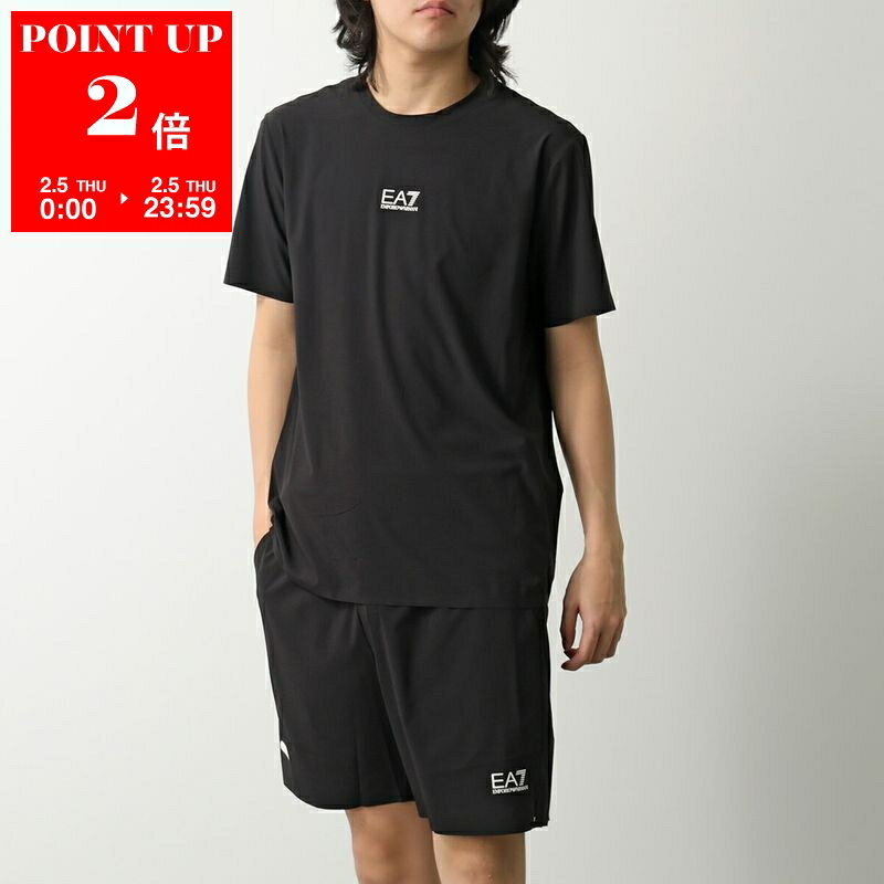 EA7 EMPORIO ARMANI �G�A�Z�b�e �G���|���I�A���}�[�j �㉺�Z�b�g�A�b�v 7M000068 AF13757 �����Y ���� T�V���c�{�n�[�t�p���c ���S UC001 BLACK po sannn 