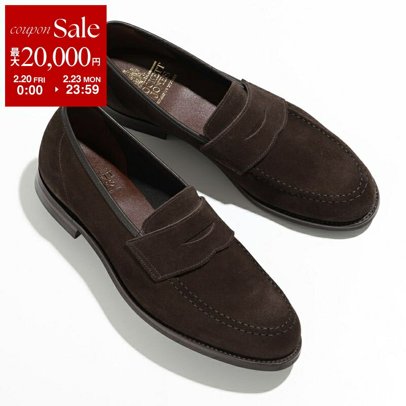 【最大2万円OFFクーポン対象・2/20～2/23限定】CROCKETT&JONES クロケットアンドジョーンズ ローファー 26254A S02C2 HARVARD 2 ハーバード 2 メンズ スウェード レザー ワイズE 革靴 DARK-BROWN-SUEDE【dc_kikaku】