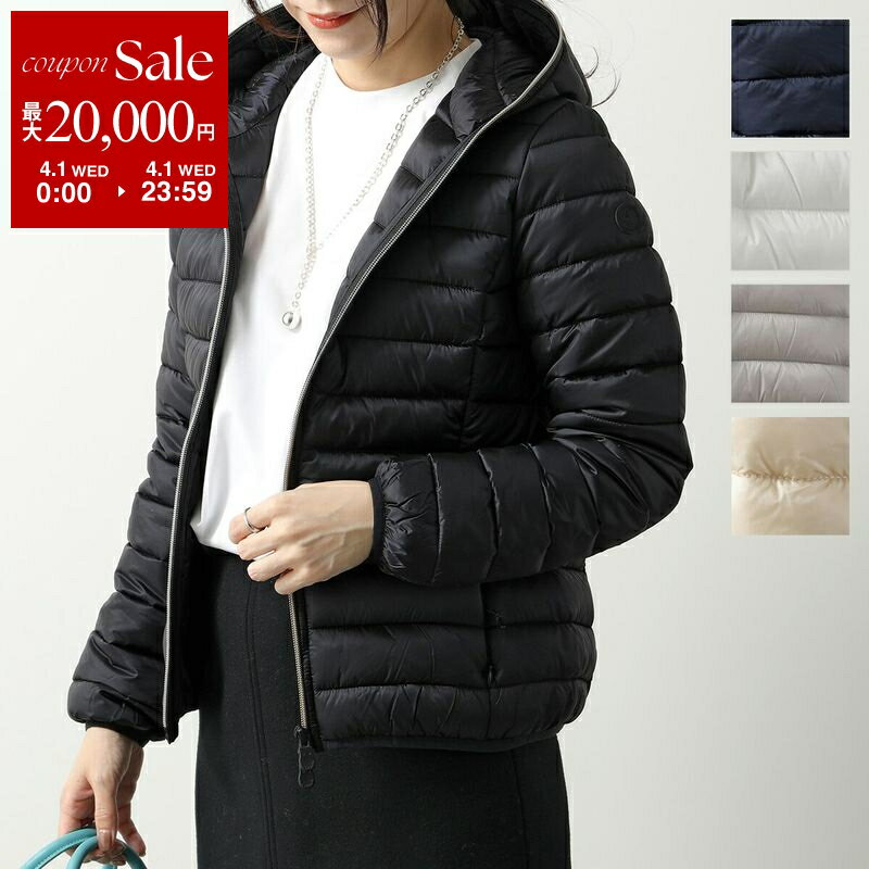 【最大2万円OFFクーポン対象・4/1限定】SAVE THE DUCK セイブザダック エコダウン ALEXIS D33620W IRIS21 レディース フーテッド ブルゾン 中綿ジャケット ライトダウン パッカブル仕様 ショート丈 カラー5色
