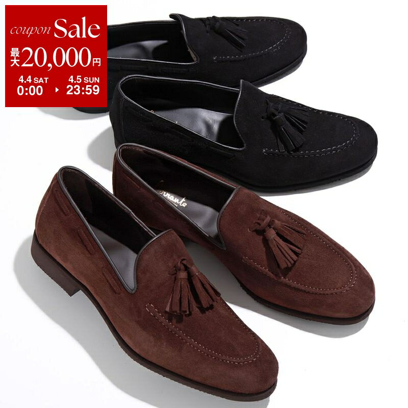 【最大2万円OFFクーポン対象・4/4～4/5限定】FERRANTE フェランテ ローファー ARNO CAMOSCIO アルノ メンズ レザーシューズ タッセル スウェード ビブラムソール ラウンドトゥ 靴 カラー2色【dc_kikaku】