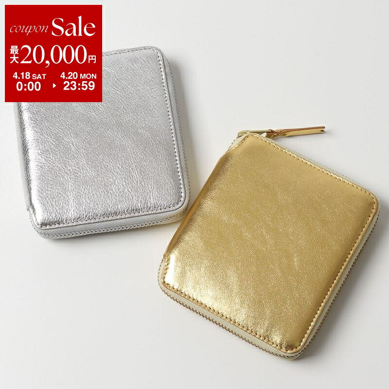 【最大2万円OFFクーポン対象・4/18～4/20限定】Wallet COMME des GARCONS ウォレット コムデギャルソン 二つ折りZIP財布 GOLD LINE ゴールドライン SA2100G