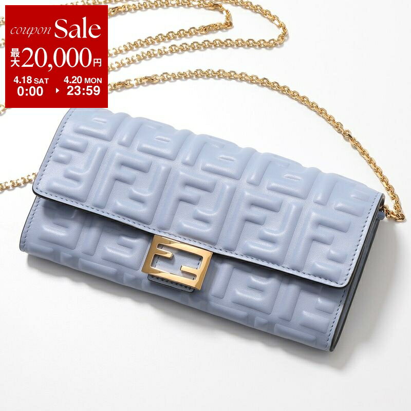 FENDI フェンディ ウォレットバッグ 8M0365 AAJD レディース 二つ折り長財布 クロスボディ チェーンウォレット ショルダーバッグ FFロゴ FFバックル 鞄 カラー2色 8M0365AAJDF0KUR