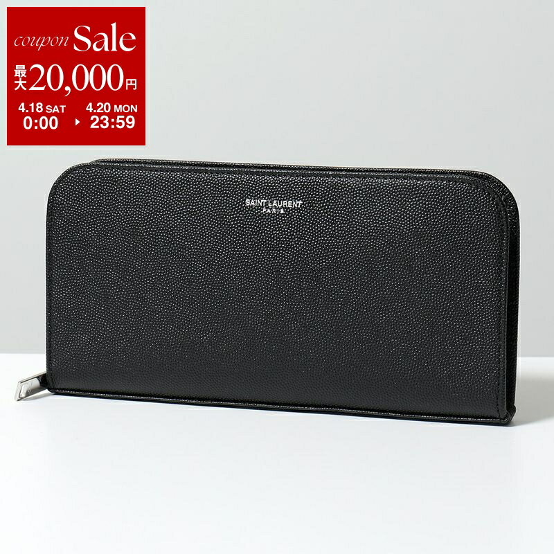 【最大2万円OFFクーポン対象・4/18～4/20限定】SAINT LAURENT サンローランパリ ラウンドファスナー長財布 534290 BTY0N レディース レザー 1000 534290BTY0N1000