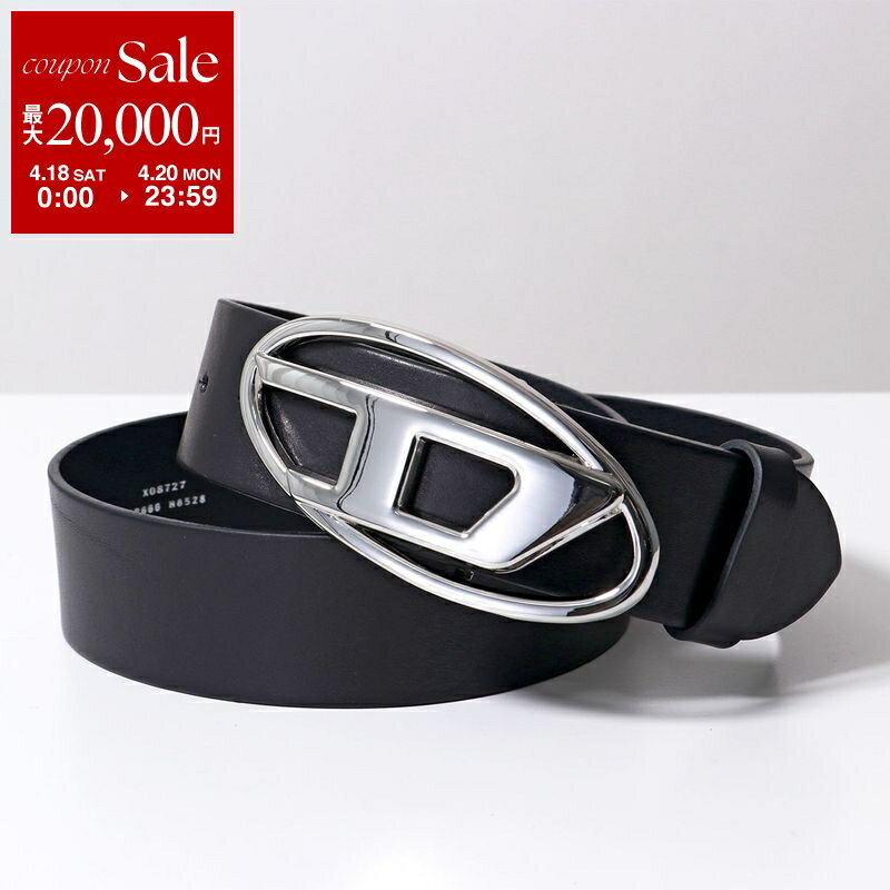 DIESEL - 【最大2万円OFFクーポン対象・4/18～4/20限定】DIESEL ディーゼル ベルト B-1dr W X08727 PR666 レディース Dロゴ レザー H6528 BLACK X08727PR666