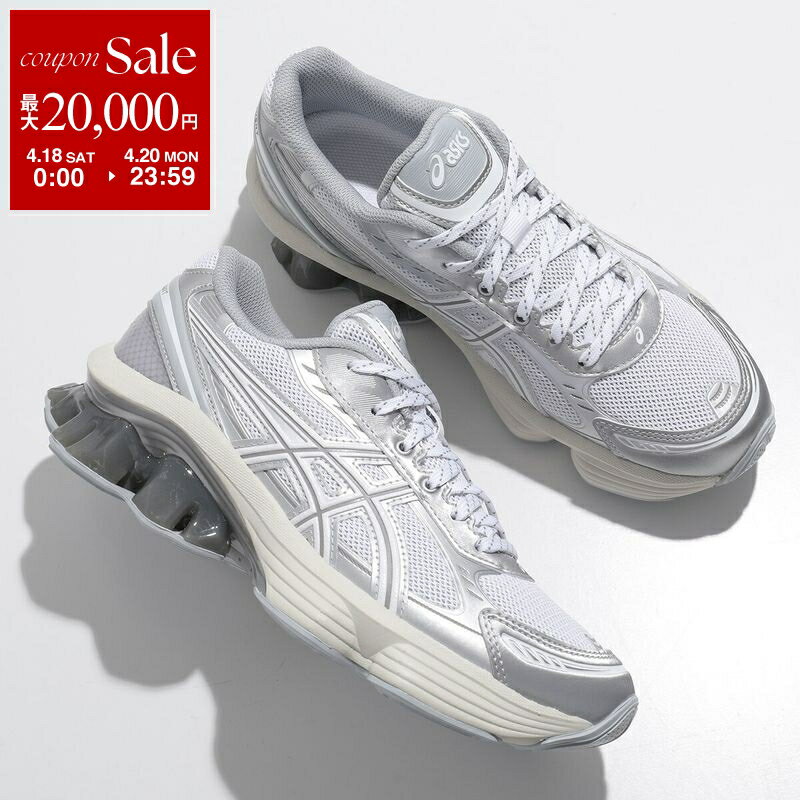 【最大2万円OFFクーポン対象・4/18～4/20限定】ASICS アシックス スニーカー GEL-KINETIC FLUENT ゲルキネティック フルーエント 1203A591-101 メンズ ローカット レースアップ メッシュ 厚底 シューズ 靴 WHITE/WHITE