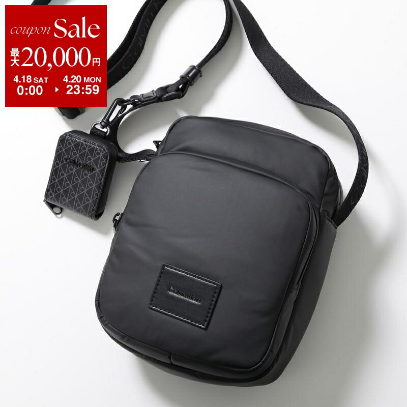 CALVIN KLEIN - 【最大2万円OFFクーポン対象・4/18～4/20限定】Calvin Klein カルバンクライン ショルダーバッグ PUFFER UTILITY REPORTER LV04D3200G メンズ コインポケット付き ロゴ 鞄 UB1/Black