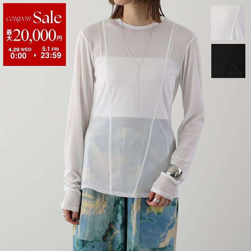 【最大2万円OFFクーポン対象 4/29～5/1限定】IHATOV イーハトーブ Tシャツ High twist cotton gauze long sleeve T IH07-24SS-46413 レディース 長袖 ロンT カットソー コットン シアー カラー2色
