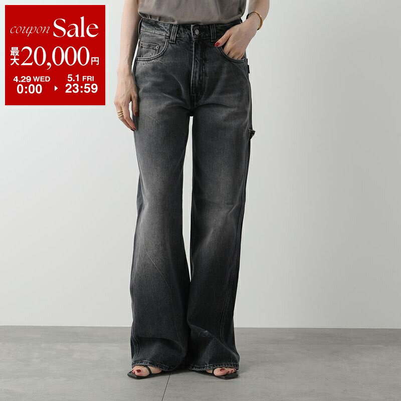 【最大2万円OFFクーポン対象・4/29～5/1限定】HAIKURE ハイクル ジーンズ WINONA HEW03300 DF119 レディース デニム パンツ ワイド Gパン ペインターパンツ L0790/SPIDER-BLACK