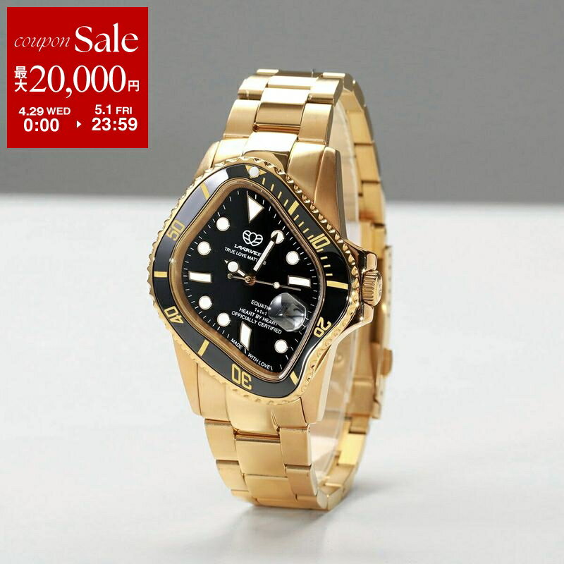 【最大2万円OFFクーポン対象 4/29～5/1限定】LAARVEE ラーヴィー 腕時計 PEA001 メンズ ウォッチ ステンレススチール 流線型 生活防水 アナログ時計 自動巻き機械式ムーブメント ロゴ GBLK