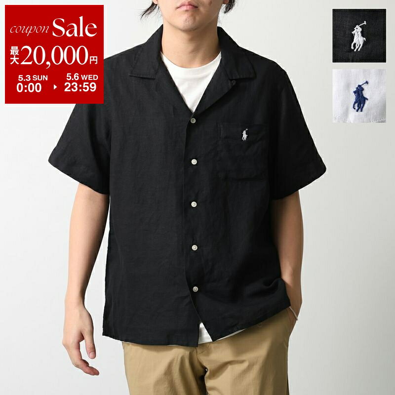 【最大2万円OFFクーポン対象・5/3～5/6限定】Polo Ralph Lauren ポロラルフローレン キャンプシャツ 710966421 メンズ クラシック フィット リネン 半袖 ポニー刺繍