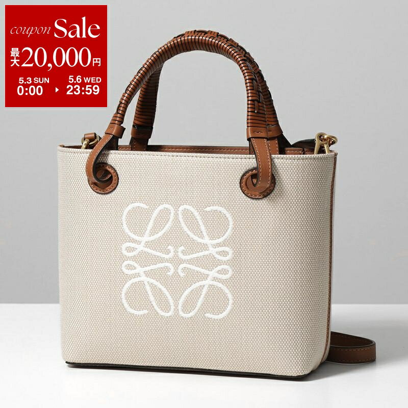 【最大2万円OFFクーポン対象 5/3～5/6限定】LOEWE ロエベ ショルダーバッグ ANAGRAM TOTE MINI BAG アナグラム トート ミニ A717S74X01 レディース キャンバス×レザー ハンドバッグ 刺繍 ジャガード 鞄 カラー2色